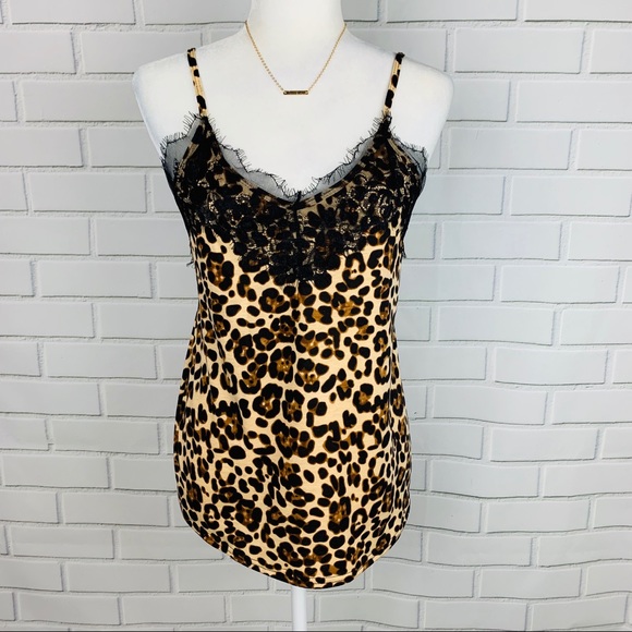 🔥HOTTT🔥Leopard Print Lace Cami Casual Tank Top Medium NWT - Picture 7 of 9
